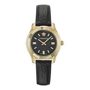 Versace Greca Time Leather Watch Womens